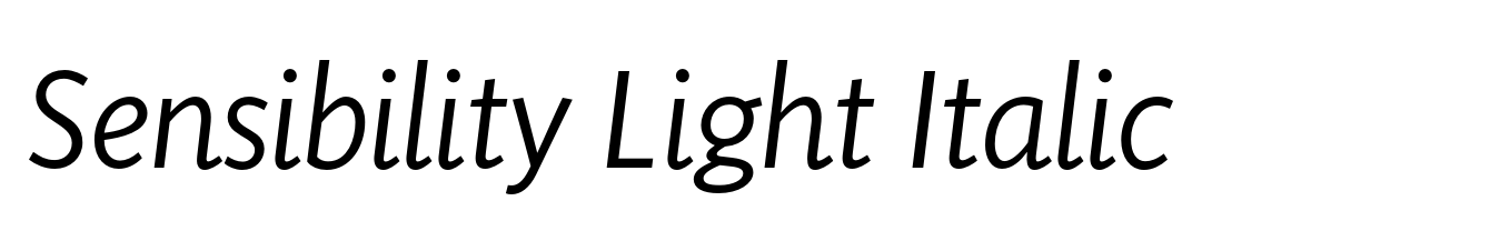 Sensibility Light Italic